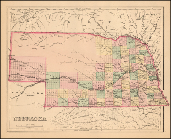 7-Nebraska Map By O.W. Gray