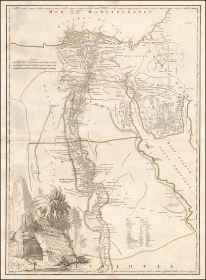 18-Egypt Map By Charles Francois Delamarche