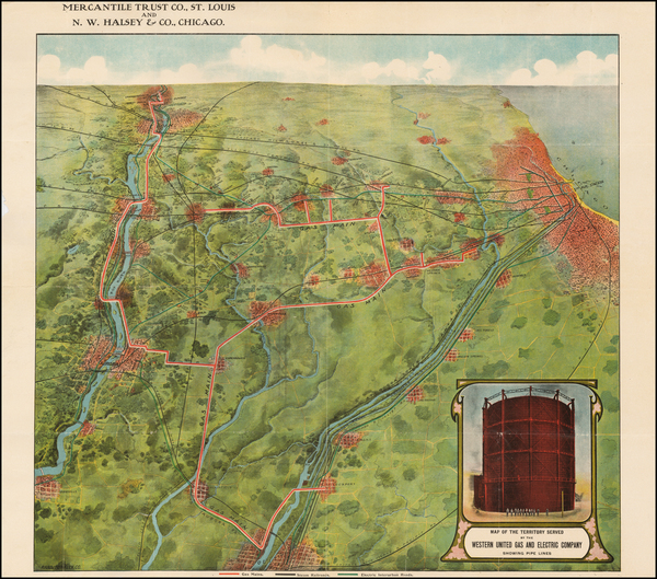 63-Illinois Map By Rand McNally & Company