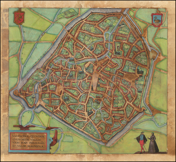 56-Other French Cities Map By Georg Braun  &  Frans Hogenberg