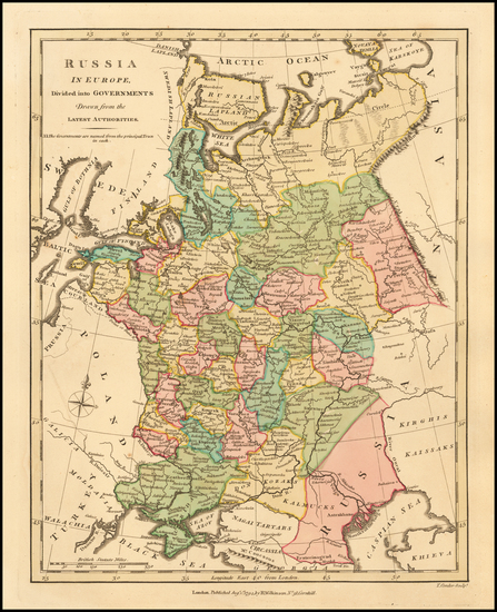 90-Poland, Russia and Balkans Map By Robert Wilkinson