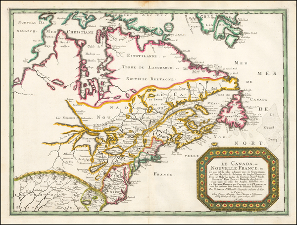 32-United States, Midwest and Canada Map By Nicolas Sanson