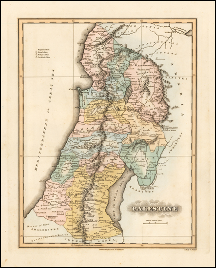 41-Holy Land Map By Fielding Lucas Jr.