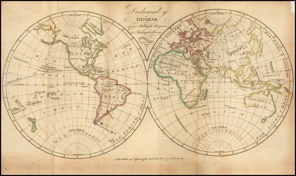 57-World Map By V Woodthorpe / Robert Roberts