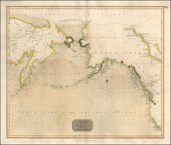 23-Alaska, Pacific, Russia in Asia and Canada Map By John Thomson