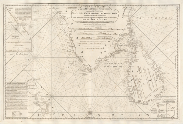 100-India and Sri Lanka Map By James Whittle  &  Robert Laurie