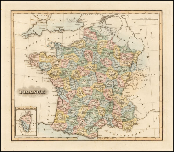 45-France Map By Fielding Lucas Jr.