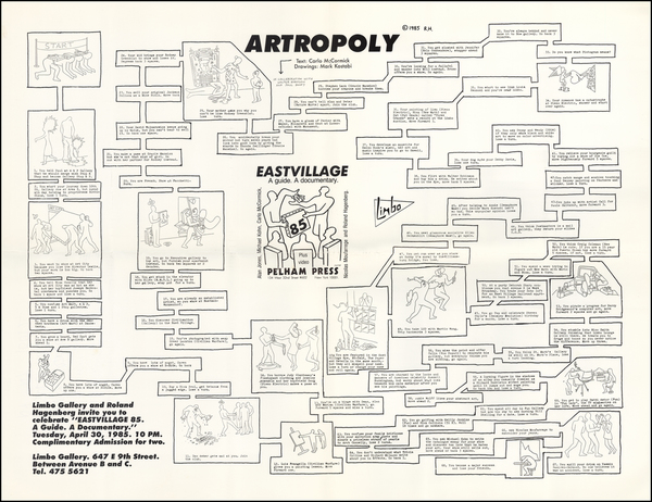 60-New York City and Pictorial Maps Map By Roland Hagenberg / Mark Kostabi