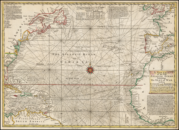 79-Atlantic Ocean Map By Emanuel Bowen