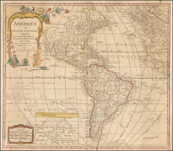 41-America Map By Jean-Baptiste Nolin / Maison Basset