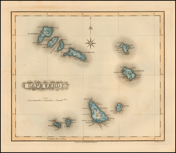 83-African Islands, including Madagascar Map By Fielding Lucas Jr.