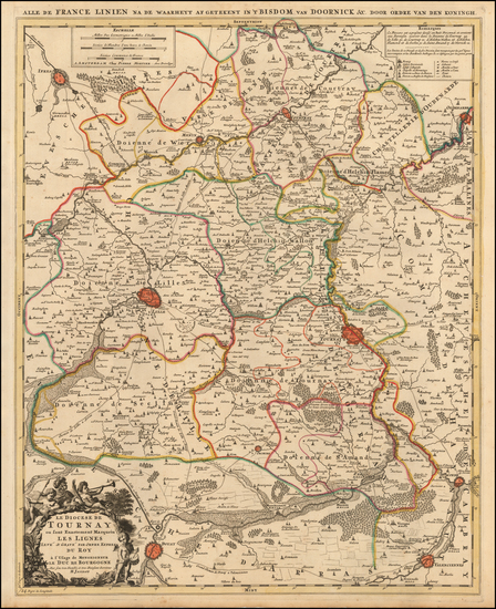 15-France and Nord et Nord-Est Map By Alexis-Hubert Jaillot