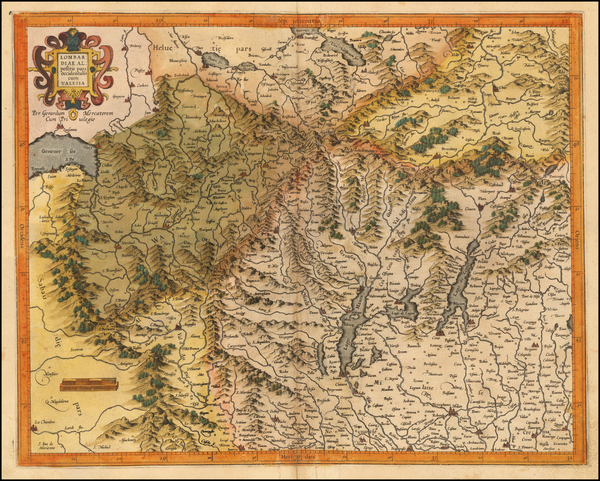 11-Switzerland and Italy Map By Gerhard Mercator