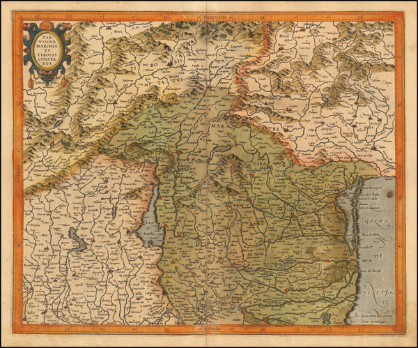 56-Northern Italy Map By  Gerard Mercator