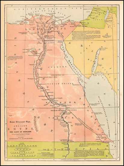 34-Egypt Map By Charles Knight & Co.