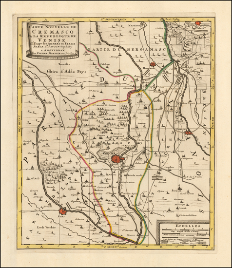 42-Northern Italy and Venice Map By Pierre Mortier