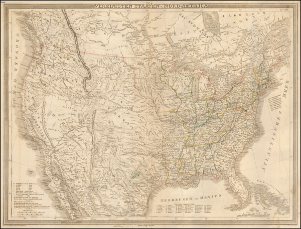 13-United States and Texas Map By Carl Ferdinand Weiland