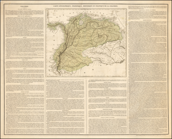 65-Colombia Map By Imprimerie de Cosson