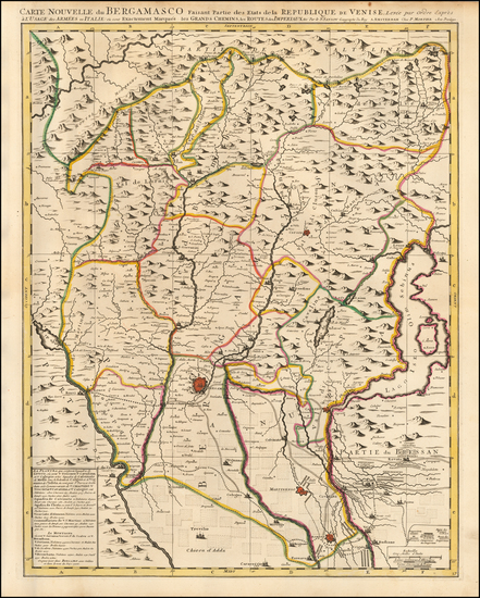 39-Italy and Northern Italy Map By Pierre Mortier