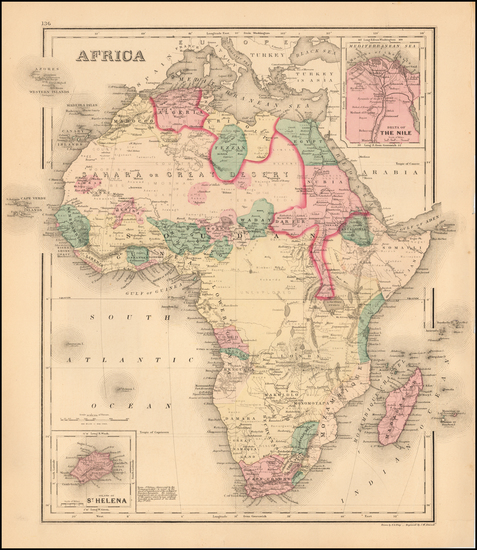 45-Africa and Africa Map By O.W. Gray