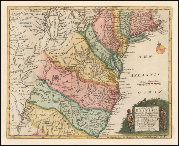 1-United States, Mid-Atlantic, Southeast and Midwest Map By Gentleman's Magazine