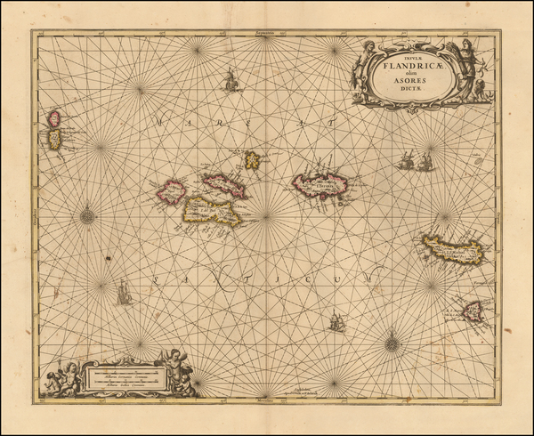 52-Atlantic Ocean and Portugal Map By Peter Schenk  &  Gerard Valk