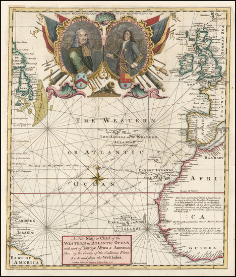 19-Atlantic Ocean Map By Gentleman's Magazine