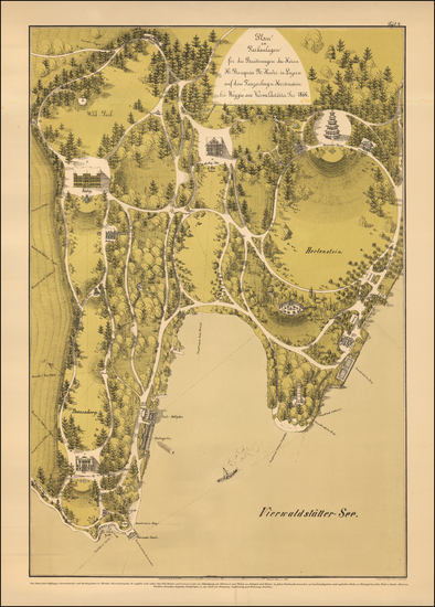 52-Switzerland Map By Franz Xaver Heissinger