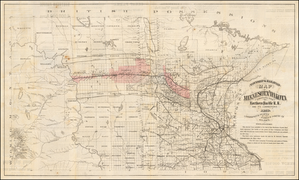 24-Minnesota, North Dakota and South Dakota Map By Pioneer Press Co