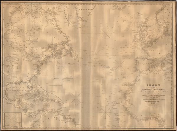 86-Atlantic Ocean Map By E & GW Blunt