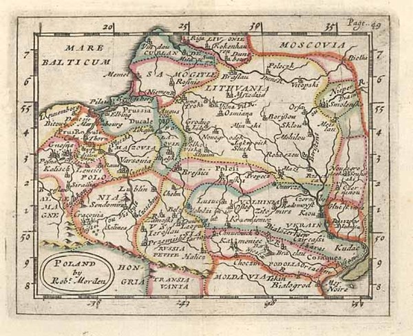 44-Europe, Poland, Russia, Hungary and Baltic Countries Map By Robert Morden