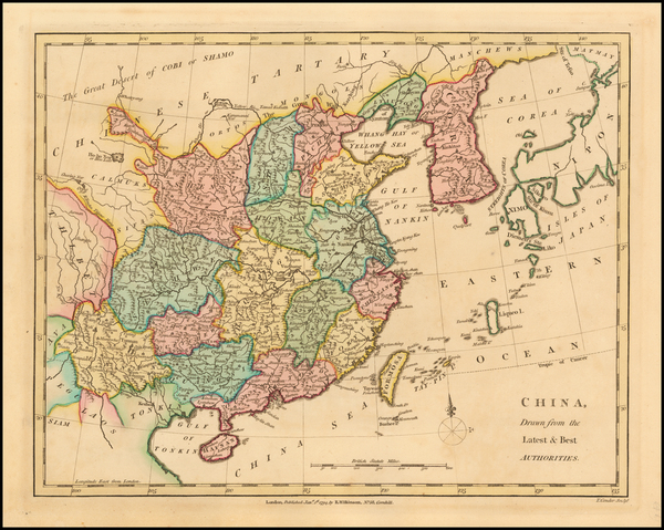 65-China and Korea Map By Robert Wilkinson