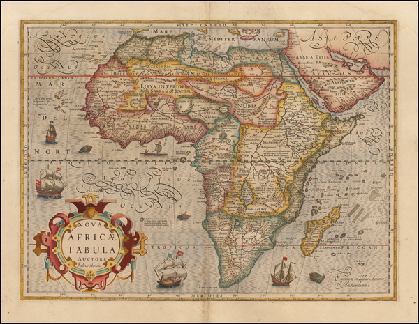 47-Africa Map By Jodocus Hondius