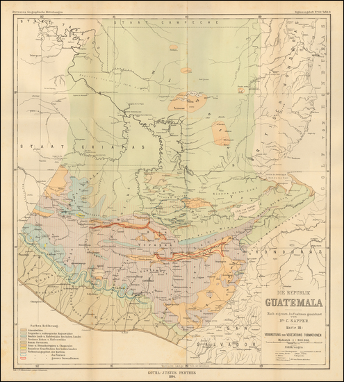 49-Central America Map By Augustus Herman Petermann