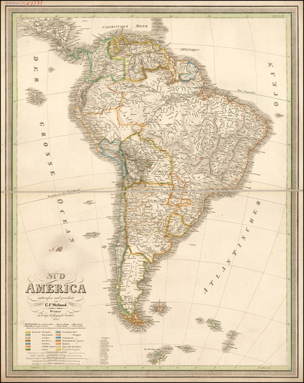 0-South America Map By Carl Ferdinand Weiland