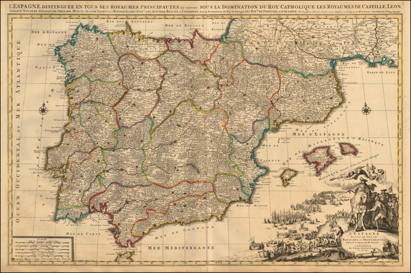 21-Spain and Portugal Map By Pierre Mortier