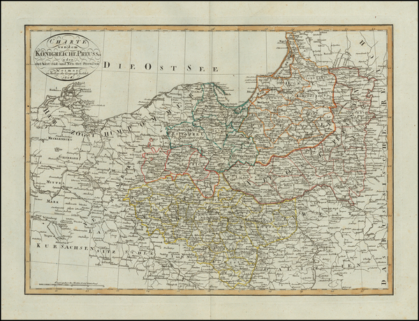 64-Poland, Baltic Countries and Germany Map By Weimar Geographische Institut