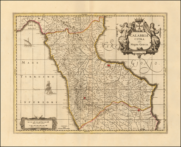 16-Southern Italy Map By Peter Schenk  &  Gerard Valk