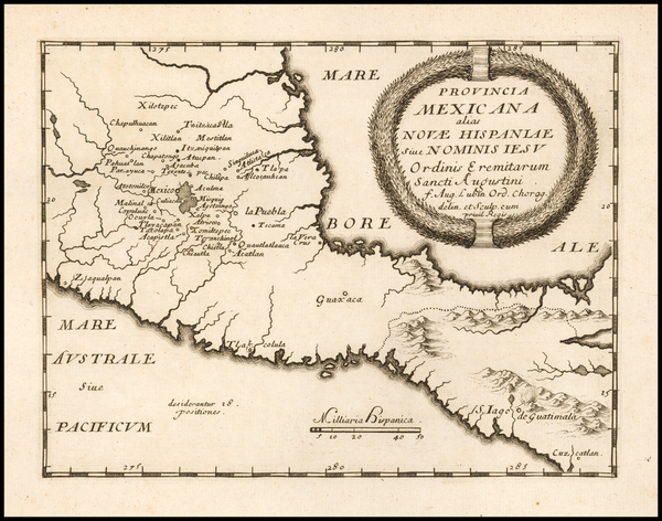 54-Mexico and Central America Map By Augustin Lubin