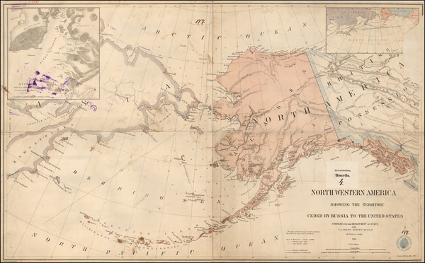 55-Alaska Map By Adolph Lindenkohl