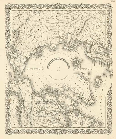 86-World, World and Polar Maps Map By Joseph Hutchins Colton