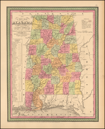84-South Map By Thomas, Cowperthwait & Co.