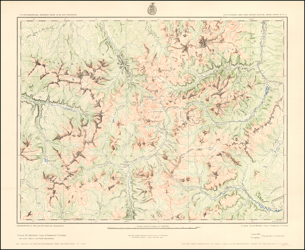 61-Colorado and Colorado Map By George M. Wheeler