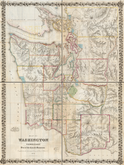 89-Washington Map By Charles A. White