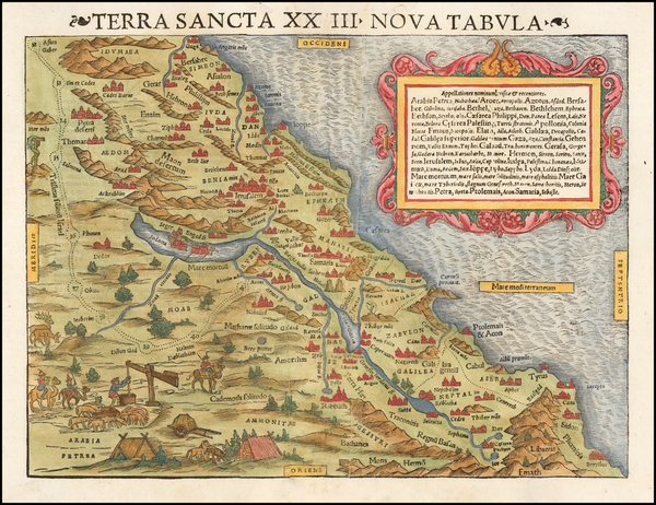 59-Holy Land Map By Sebastian Munster