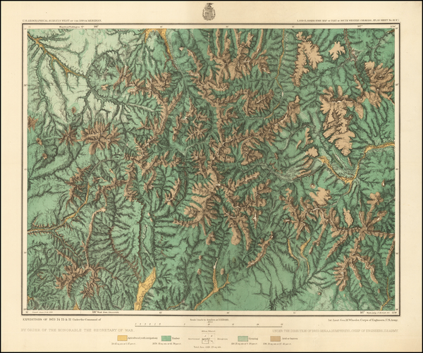 38-Colorado and Colorado Map By George M. Wheeler