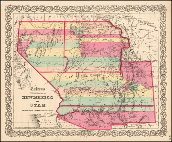 6-Southwest, Arizona, Colorado, Utah, Nevada, New Mexico, Rocky Mountains, Colorado and Utah Map 