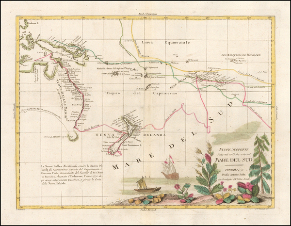 26-Australia, Oceania and New Zealand Map By Antonio Zatta