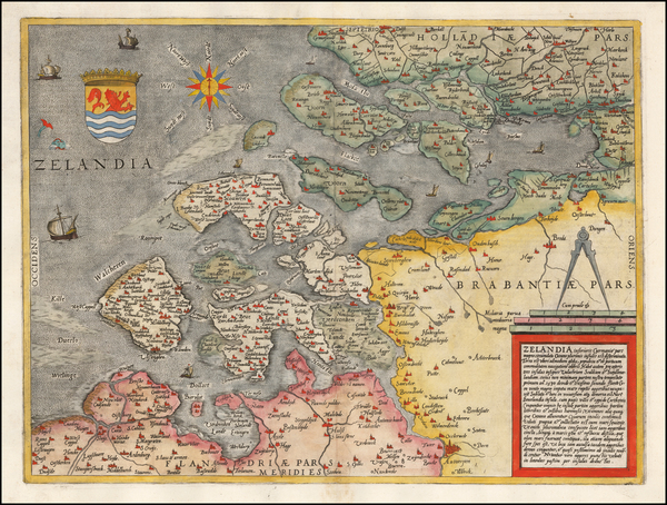 98-Netherlands Map By Gerard de Jode