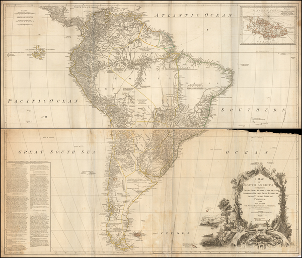 98-South America Map By Robert Sayer